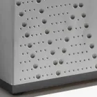 Sideboard mit 3 Türen und 3 Einlegeböden, Dekor aus Gussaluminium - Scorpion Viadurini