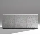 Sideboard mit 3 Türen und 3 Einlegeböden, Dekor aus Gussaluminium - Scorpion Viadurini