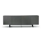 Sideboard mit 4 Türen aus MDF, lackiert mit PVC-Beschichtung, hergestellt in Italien - Dorotea Viadurini