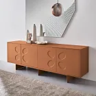 Sideboard Rialto mit vier Türen aus MDF und Melamin in zwei Ausführungen, hergestellt in Italien Viadurini