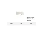 Sideboard mit Struktur aus weißem MDF 2 Eisenfüße Made in Italy - Koralle Viadurini