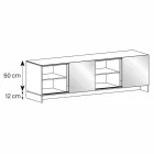 2-türiges Design Sideboard aus Rauchglas Made in Italy - Sciocca Viadurini