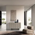 Sideboard für den Innenbereich mit 2 karierten Türen, hergestellt in Italien - Elisabetta Viadurini