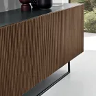 Estella Sideboard für den Innenbereich mit laminiertem Korpus und PVC-beschichteten MDF-Türen Viadurini