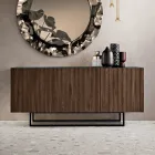 Estella Sideboard für den Innenbereich mit laminiertem Korpus und PVC-beschichteten MDF-Türen Viadurini