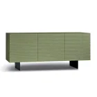Wohnzimmer-Sideboard mit 3 Türen aus MDF, lackiert mit PVC-Beschichtung, hergestellt in Italien - Desideria Viadurini