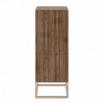 Wohnzimmer-Sideboard aus furniertem Tannenholz, hergestellt in Italien – Salerno Viadurini