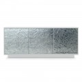 Wohnzimmer-Sideboard aus matt lackiertem Holz und Glas Made in Italy - Fiorenza