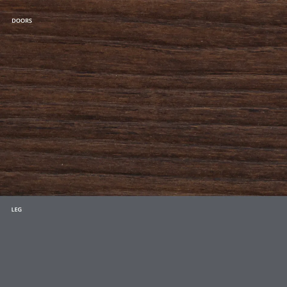 Wohnzimmer-Sideboard aus mattem Holz und HPL-Laminat, hergestellt in Italien – Fiorenza Viadurini