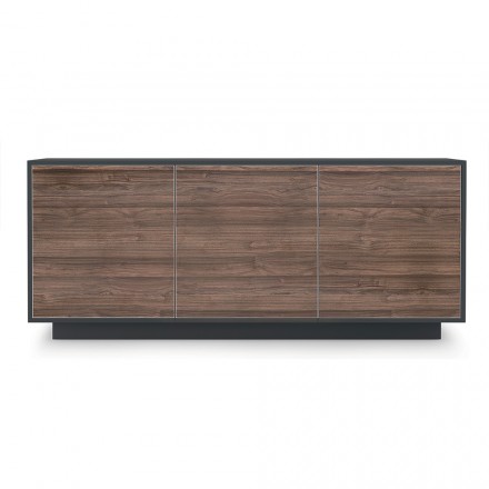 Wohnzimmer-Sideboard aus mattem Holz und HPL-Laminat, hergestellt in Italien – Fiorenza Viadurini