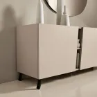 Stand-Sideboard mit drei Flügeltüren aus italienischem Melamin - Calia Viadurini