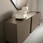 Stand-Sideboard mit drei Flügeltüren aus italienischem Melamin - Calia Viadurini