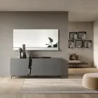 Stand-Sideboard mit drei Flügeltüren aus italienischem Melamin - Calia Viadurini