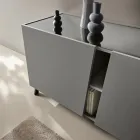 Stand-Sideboard mit drei Flügeltüren aus italienischem Melamin - Calia Viadurini