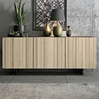 Wohnzimmer-Sideboard mit 3 Türen in Sand-Finish, hergestellt in Italien – Jan Viadurini
