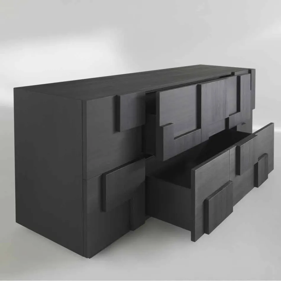 Design Anrichte gebürstet Lärchenholz wärmebehandeltem Azalee Viadurini