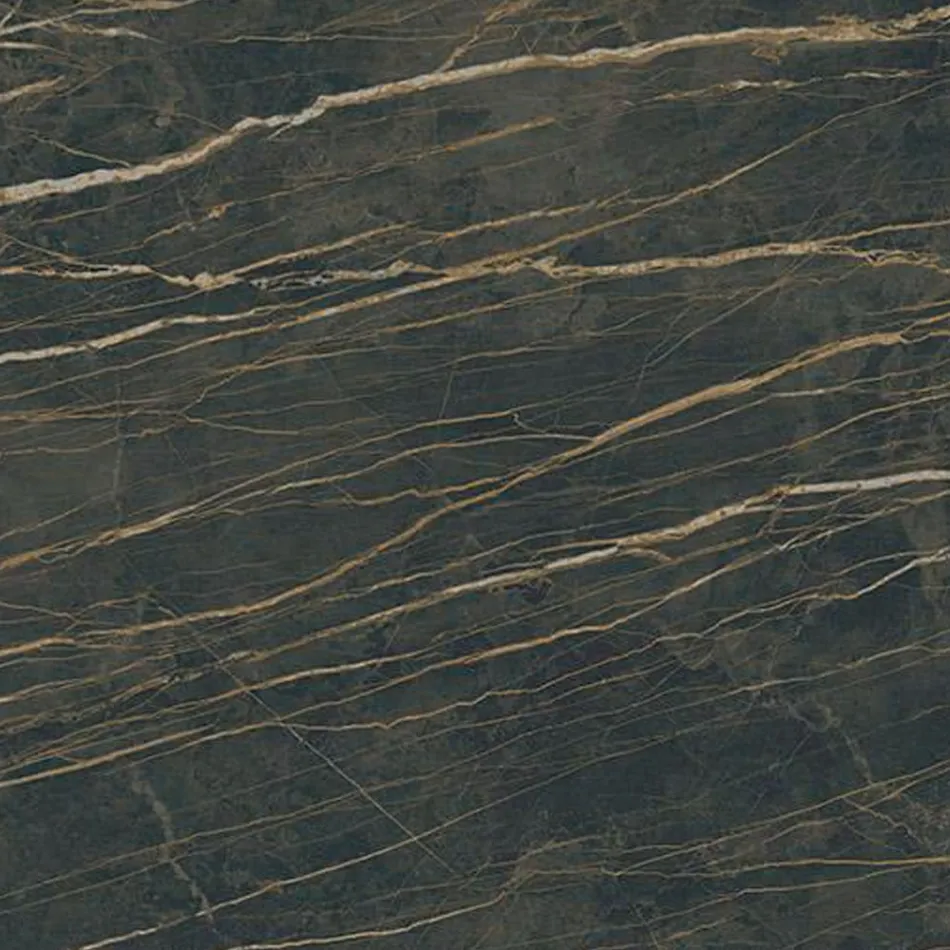 3-türiges Sideboard aus Holz mit schräger Kante und Keramikplatte - Mondolfo Viadurini