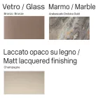 Gebogenes Sideboard aus lackiertem Holz mit bronzefarbenen Glastüren, hergestellt in Italien – Lyra Viadurini