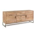 Sideboard aus Akazienholz und Stahl 2 Türen und 3 Schubladen Homemotion - Aimune
