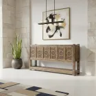 Sideboard aus Kiefernholz mit Antik-Waschung und 6 Türen - Airasca Viadurini