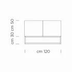 Sideboard aus Canaletto-Walnussfurnier, hergestellt in Italien – Salerno Viadurini