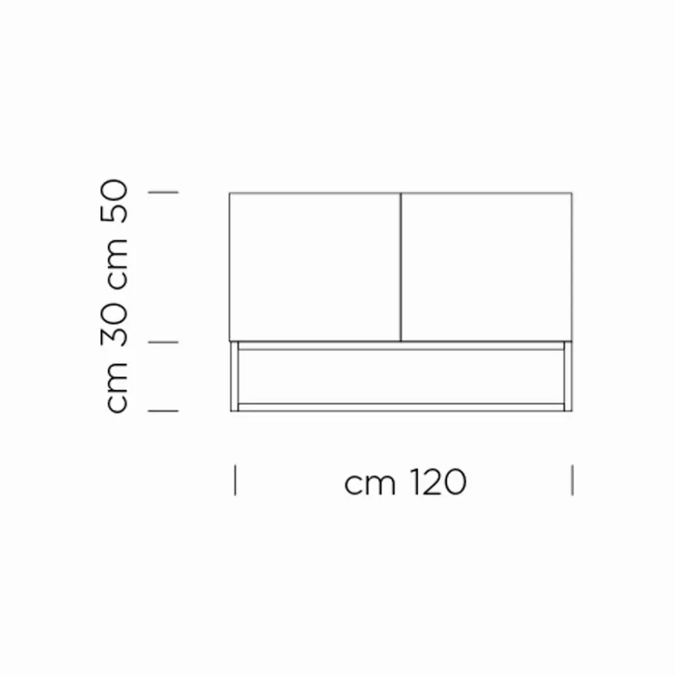 Sideboard aus Canaletto-Walnussfurnier, hergestellt in Italien – Salerno Viadurini