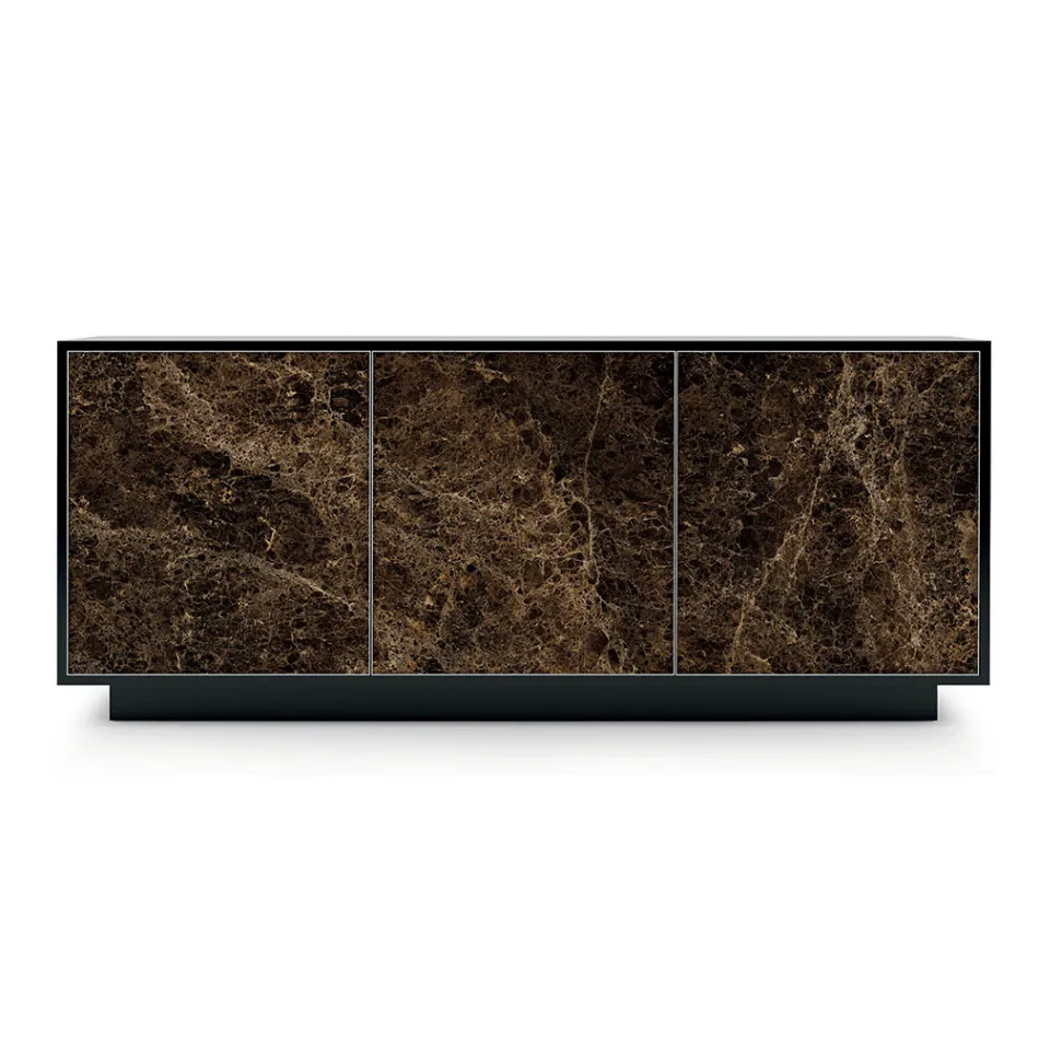 Sideboard aus lackiertem Holz mit 2 oder 3 Keramiktüren, hergestellt in Italien – Fiorenza Viadurini