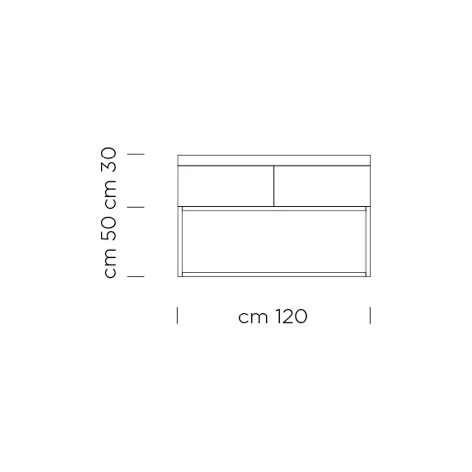 Sideboard aus Tannenholzplatte mit Canaletto-Walnussfurnier – Salerno Viadurini
