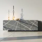 Sideboard aus matt schlammlackiertem MDF mit Sockelgestell Made in Italy - Arise Viadurini
