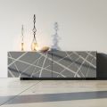 Sideboard aus matt schlammlackiertem MDF mit Sockelgestell Made in Italy - Arise