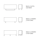 Sideboard aus Melamin mit verspiegelten Türen Made in Italy - Ester Viadurini