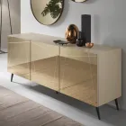 Sideboard aus Melamin mit verspiegelten Türen Made in Italy - Ester Viadurini
