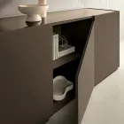 Stand-Sideboard aus Melamin mit diagonalem Schnitt, hergestellt in Italien - Seta Viadurini