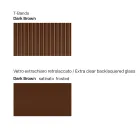 Sideboard aus rückseitig lackiertem Glas mit Massivholzprofil, hergestellt in Italien - Lutea Viadurini