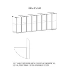 Elegant gestaltetes, modernes Sideboard aus Holz mit Spiegelfront, hergestellt in Italien – Ester Viadurini