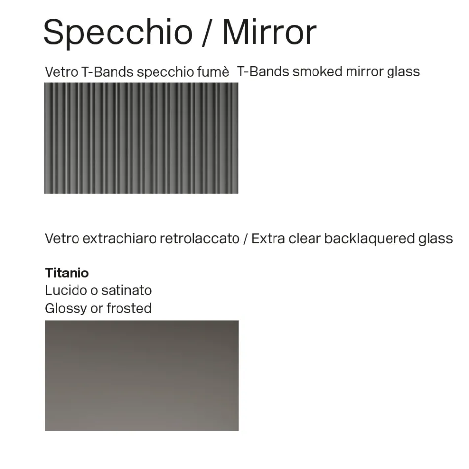 Modernes Sideboard mit Flügeltüren aus hinterlackiertem Glas, hergestellt in Italien - Lutea Viadurini