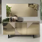 Modernes Sideboard mit verspiegelten MDF-Türen Made in Italy - Morgana Viadurini