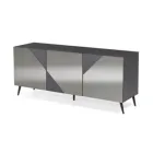 Modernes Sideboard mit verspiegelten MDF-Türen Made in Italy - Morgana Viadurini