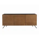 Wohnzimmer-Sideboard aus MDF und Massivholz 2 oder 3 Türen Made in Italy - Kammer Viadurini
