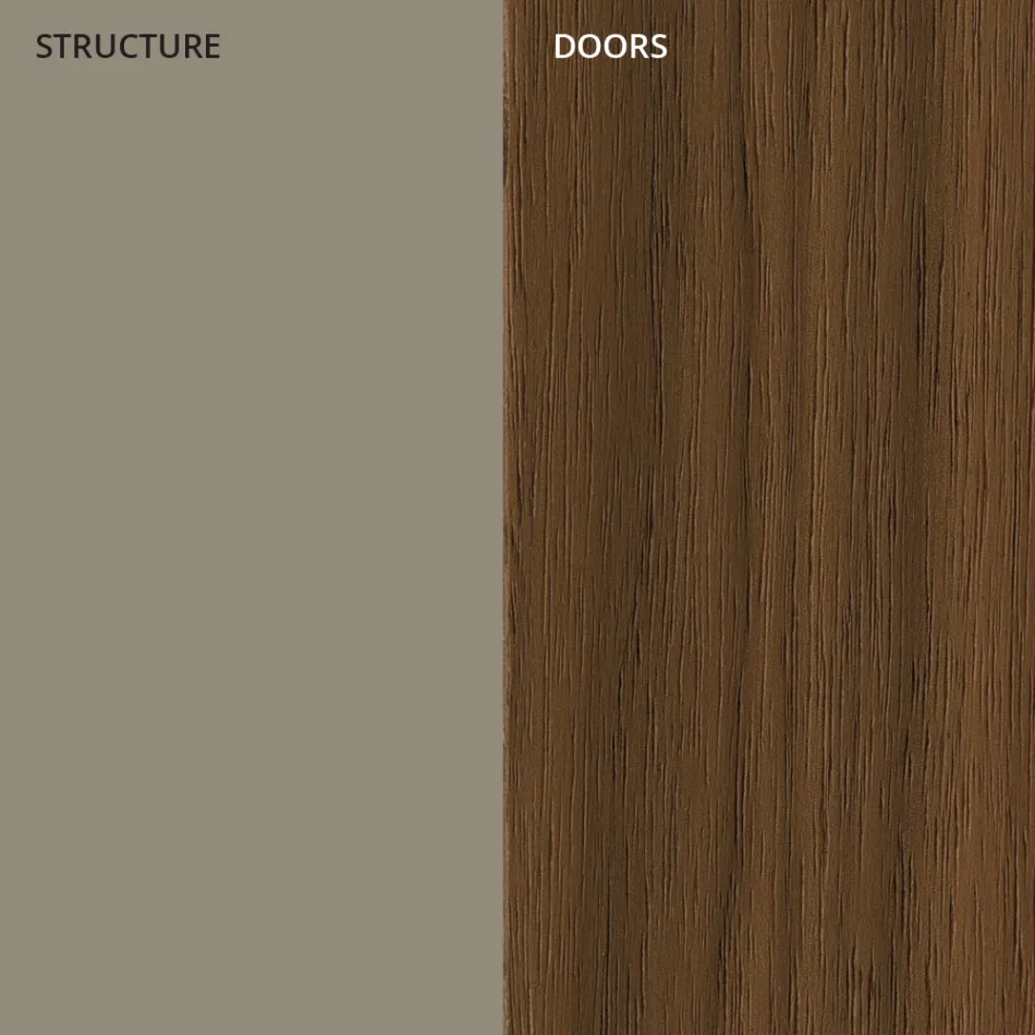 Wohnzimmer Sideboard aus lackiertem Mdf 3 Türen mit Siebdruck Intarsien - Saronno Viadurini