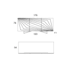 Wohnzimmer Sideboard aus lackiertem Mdf 3 Türen mit Siebdruck Intarsien - Saronno Viadurini