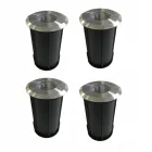 Runder 2W Led Spotlight Marker aus Edelstahl 316, 4 Stück - Solina Viadurini