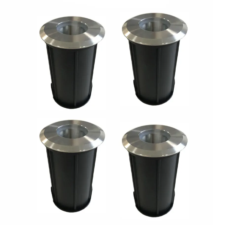 Runder 2W Led Spotlight Marker aus Edelstahl 316, 4 Stück - Solina Viadurini