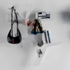 Plexiglas Wandregal mit Kleiderhaken Made in Italy - Neon Viadurini