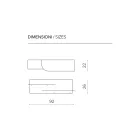 Modernes Design-Metallregal mit zwei horizontalen Ablagen - Miro Viadurini