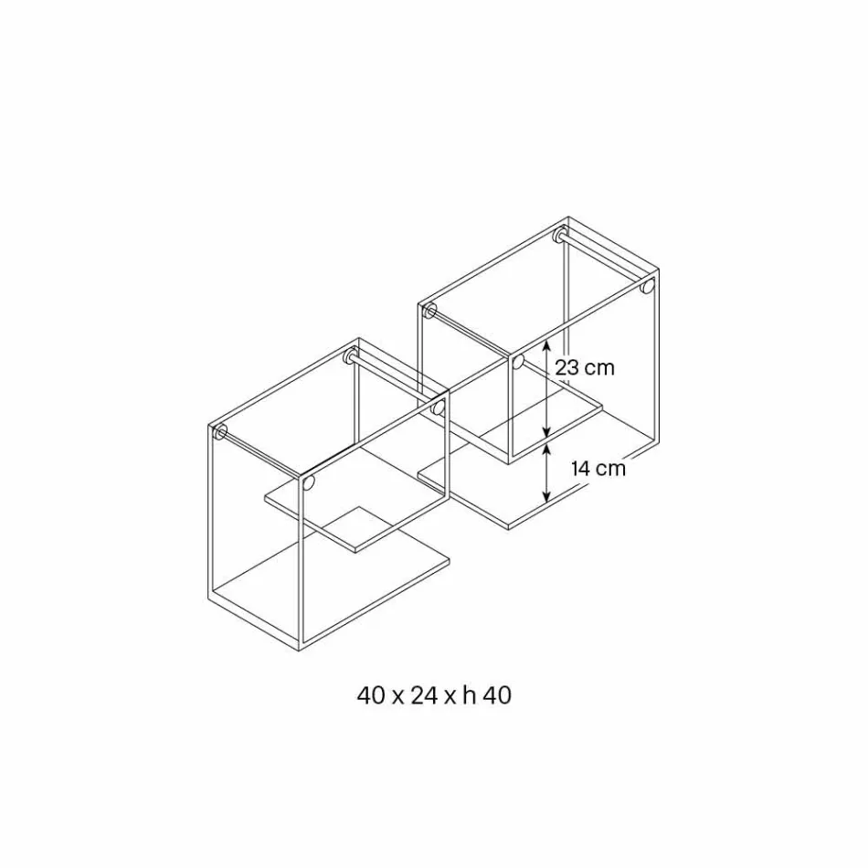 Transparente Glaswandregale Vielseitiges elegantes Design 2 Stück - Rolle Viadurini