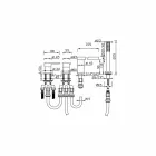 Made in Italy Design Messing 4-Loch-Badewannenmischer - Panela Viadurini