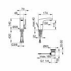 Modernes Design Einhebelmischer für Bad Waschbecken Chrom Finish - Gonzo Viadurini