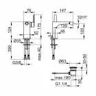 Moderner Einhebel-Bidetmischer aus Metall mit Ablauf - Etto Viadurini