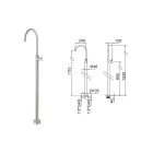 Standwaschtischmischer aus AISI 316L-Stahl, Made in Italy - Artigli Viadurini